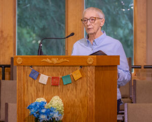 Jean Charles, Worship Associate, presents the Welcome and